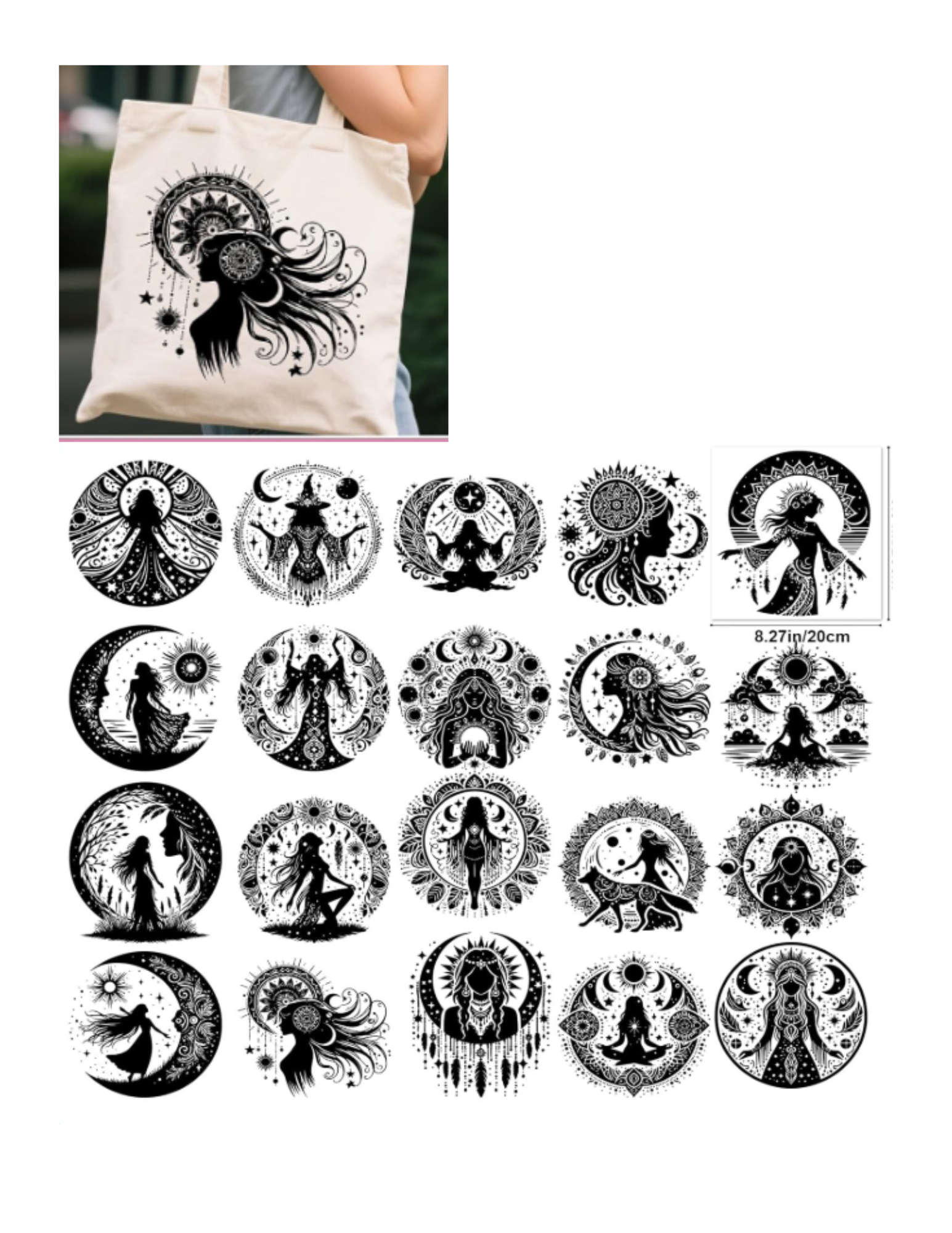 Celestial Moon Tote Bag Collection