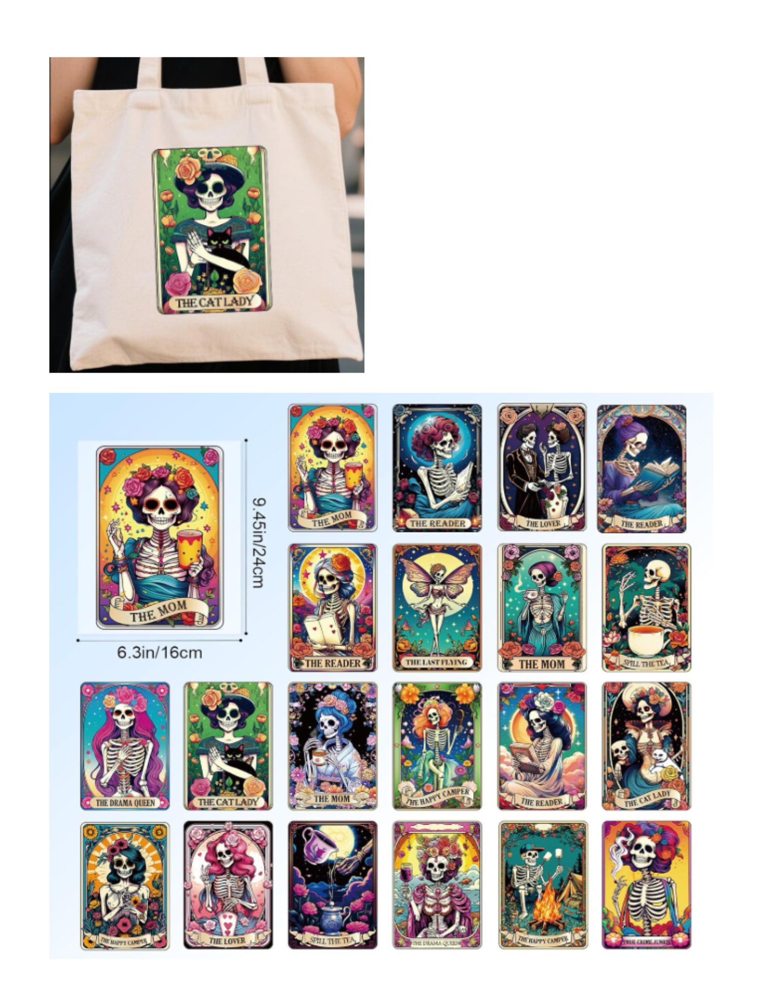 Mystical Tarot Cards Tote Bag