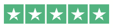 Five green cards with white stars, aligned horizontally.
