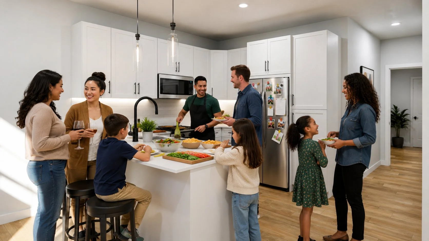Modern kitchen with high-end appliances