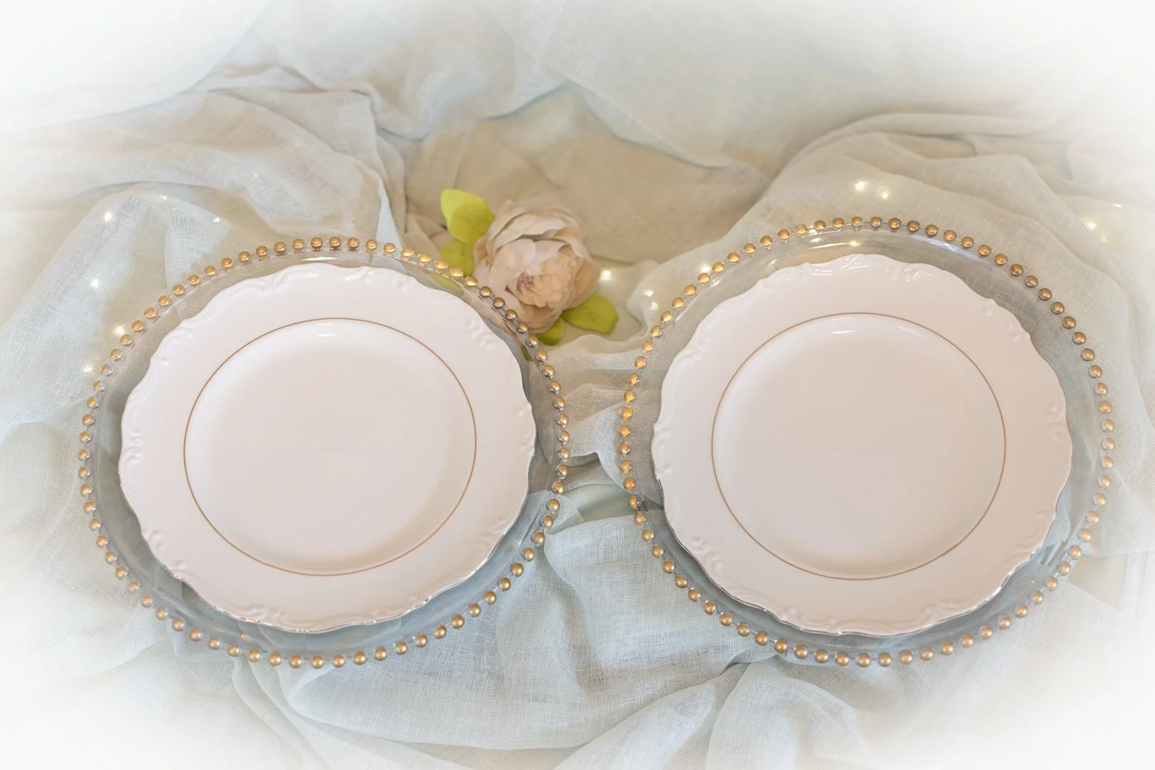 Clear Gold Bead Chargers