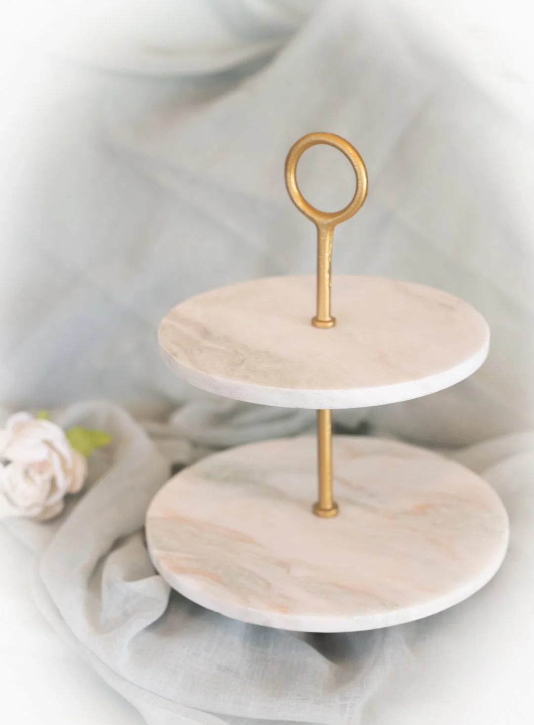 Marble Dessert Tier Server