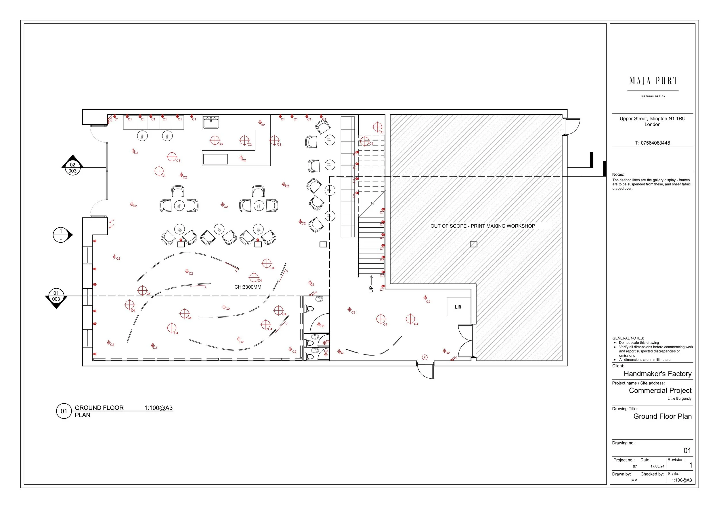 Ground Floor Technical Drawing - Lighting Plan