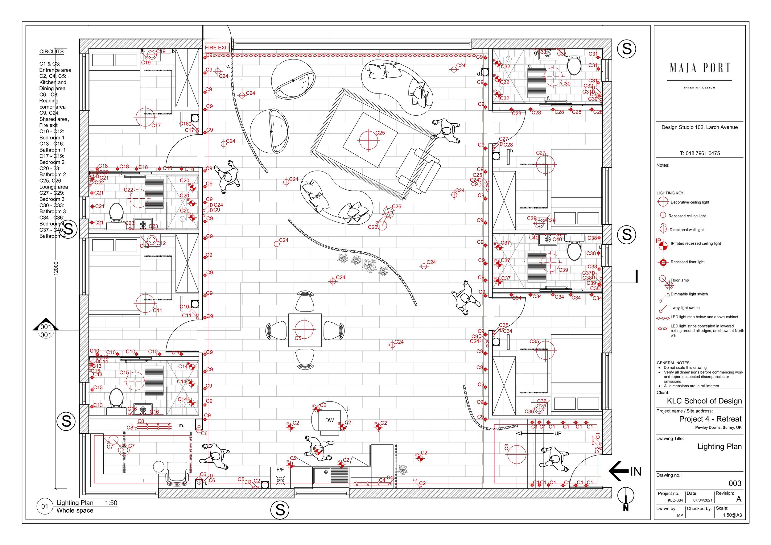 Technical Drawing - Lighting Plan 