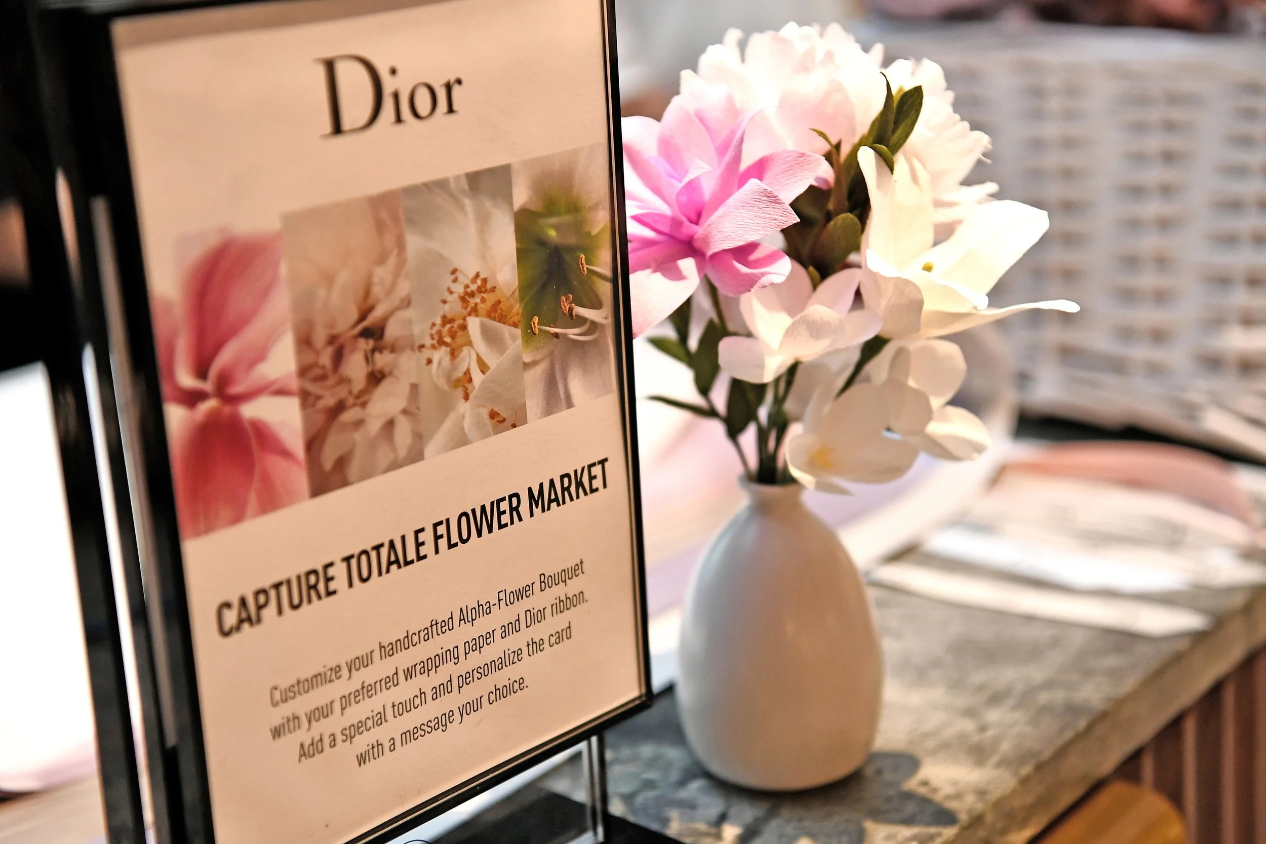 Merremade x Dior Singapore. Handcrafted paper flowers for vip guests.