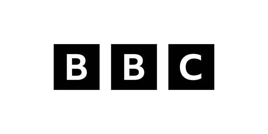 BBC logo with three black squares each containing a white letter B, B, and C.