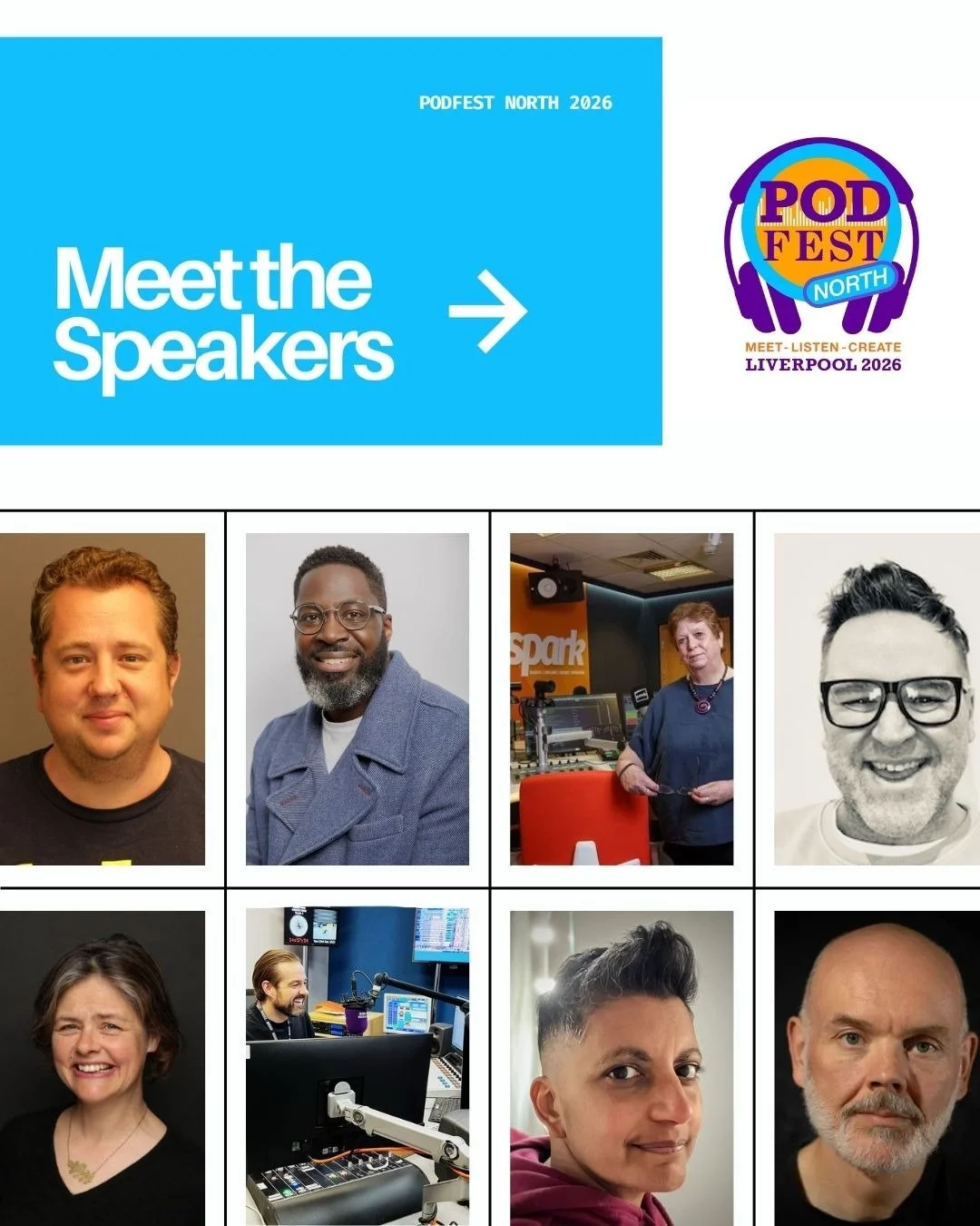🚨 9 WEEKS TO GO! 🚨

🎙️ PODFEST NORTH IS COMING TO LIVERPOOL!

One day. One city. A room full of people who are making, growing and shaping podcasts.

Whether you&rsquo;re thinking about starting a podcast, already behind the mic, creating content 