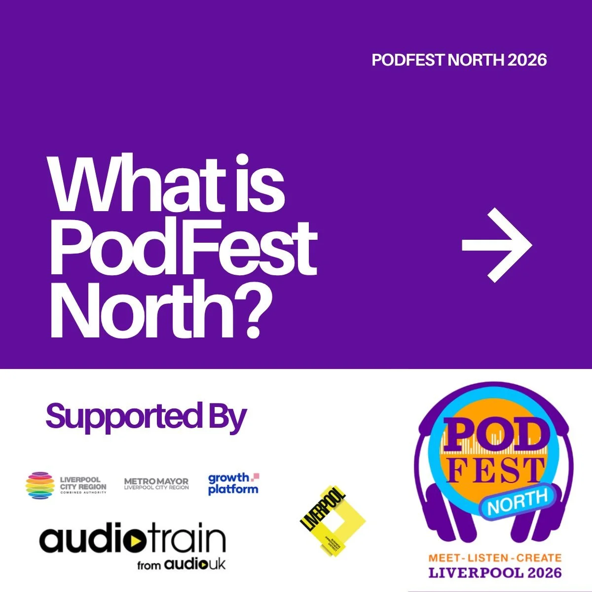 🎙️ PODFEST NORTH 2026 &mdash; ARE YOU READY?
If you&rsquo;re into podcasts, content creation, storytelling or building an audience, this is one event you won&rsquo;t want to miss! 🔥

📍 The Liner Hotel, Liverpool
📅 Friday 13 November 2026

Expect 