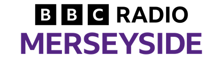 Text logo that says MERSEY SIDE in bold purple letters