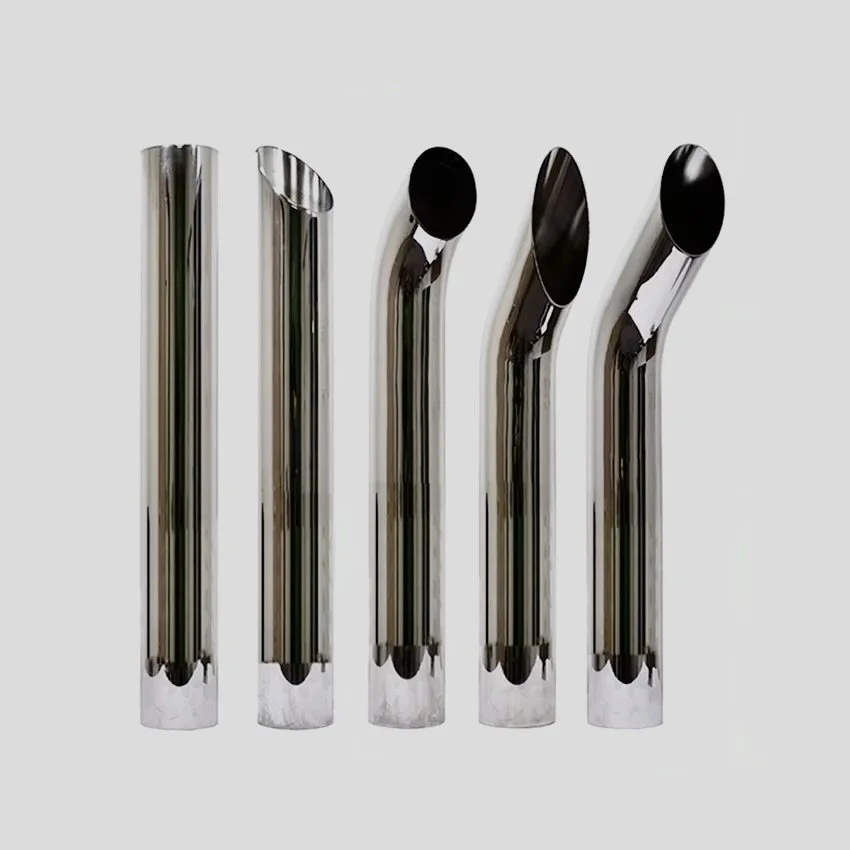 8" 304 Polished Stainless Steel Exhaust