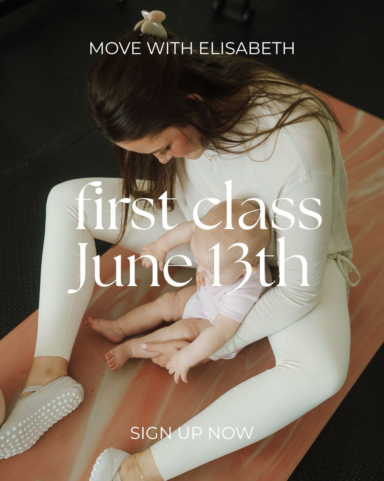 MOVE WITH ELISABETH x SASS | Mom + Me mat Pilates 
06.13.2026 
9:30am 
@sitandspinstudio 

link in bio to book 

So excited for our first class!! Only 15 spots, so book soon! See you next week (;