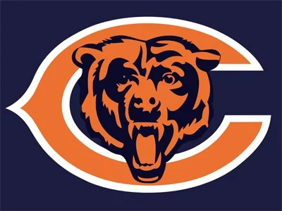 Chicago Bears logo featuring a bear's head with an orange 'C' outline.