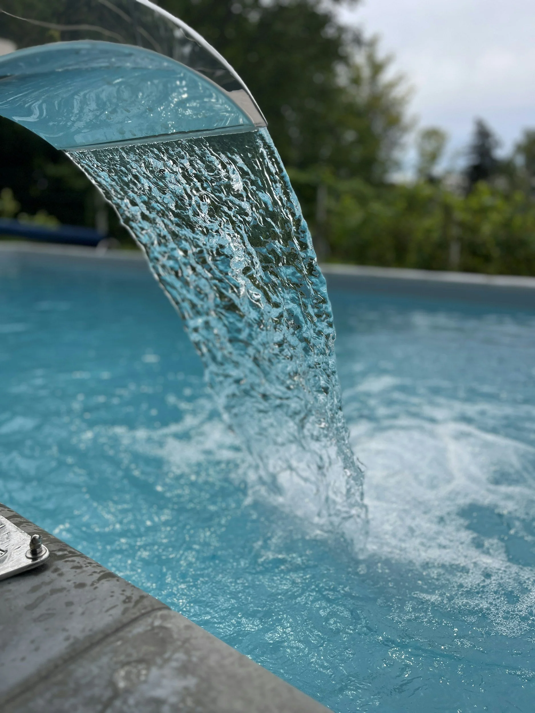 crystal clear pool water