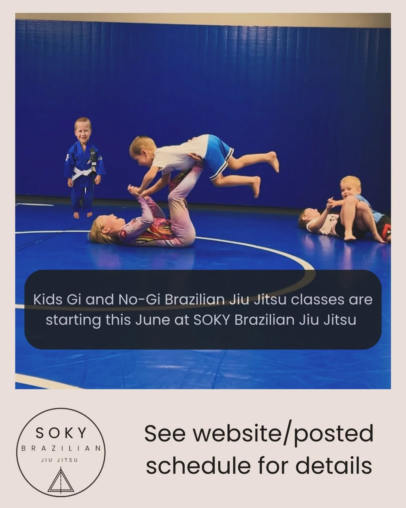 Kids classes are officially launching this June at SOKY Brazilian Jiu Jitsu 👊
We&rsquo;ll be offering both Gi and No-Gi Brazilian Jiu Jitsu classes focused on helping kids build confidence, discipline, coordination, respect, and practical self-defen