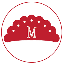 The Maspanadas favicon logo in red with the design of an empanadas and an M at the center.