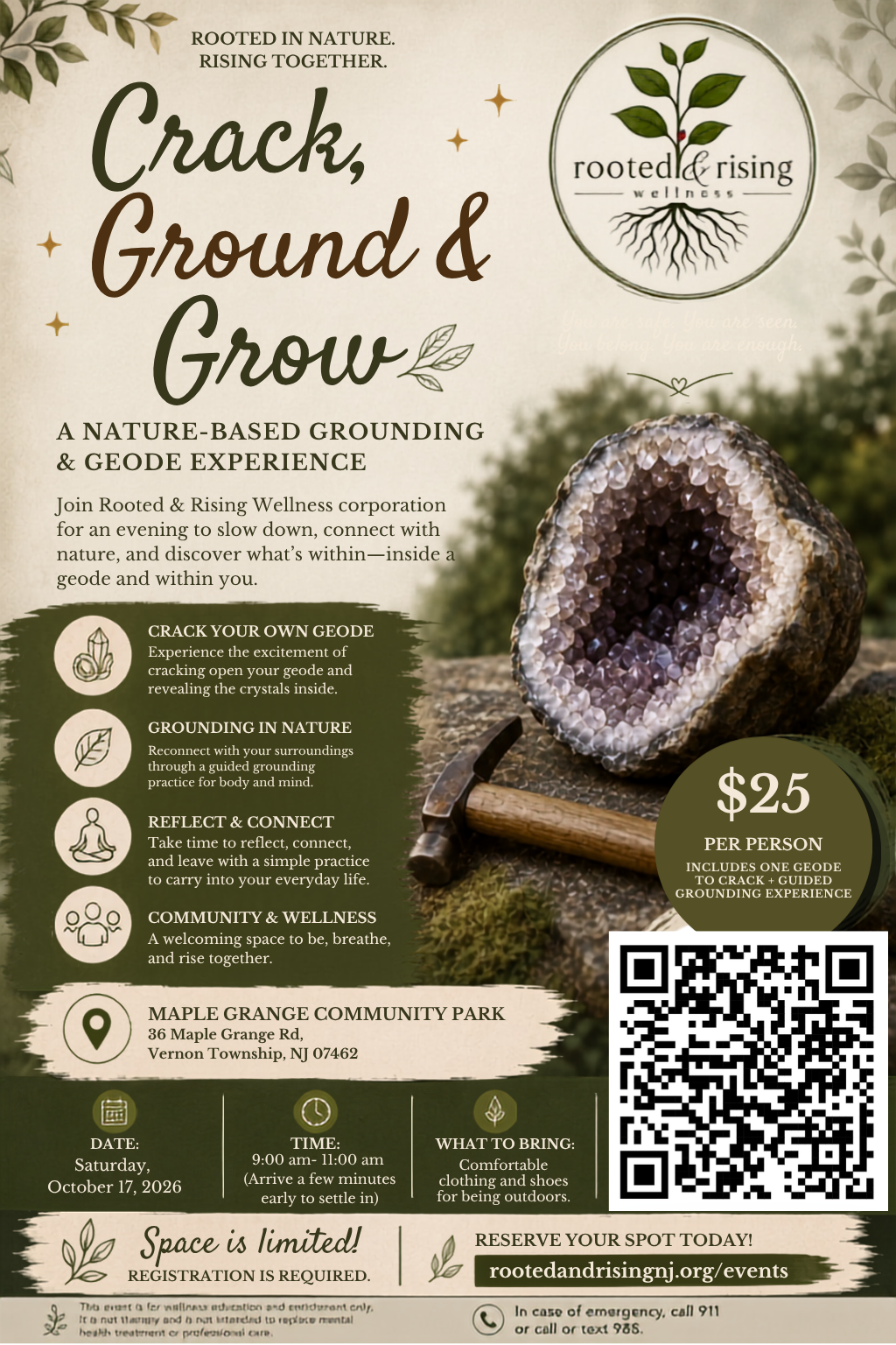 October : Crack, Ground &amp; Grow