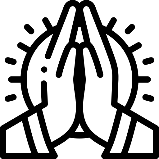 A black and white line drawing of a cat with its tail curled around its body.