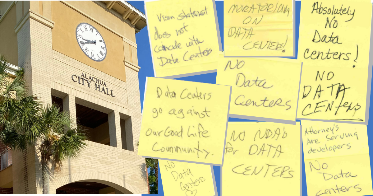 City of Alachua Prepares to Open the Door to Data Centers Tuesday, Sept 8th 6pm (tentatively postponed to 9/29)