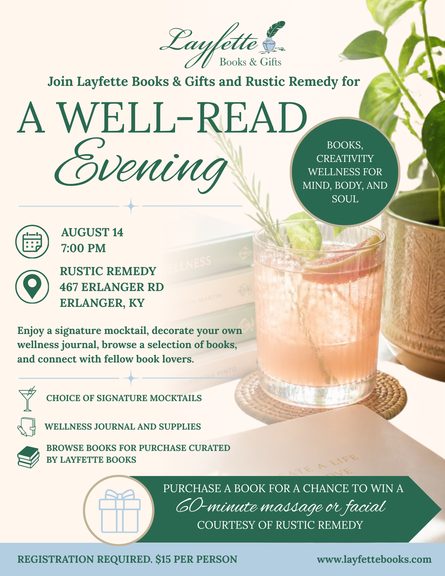 A Well-Read Evening at Rustic Remedy
