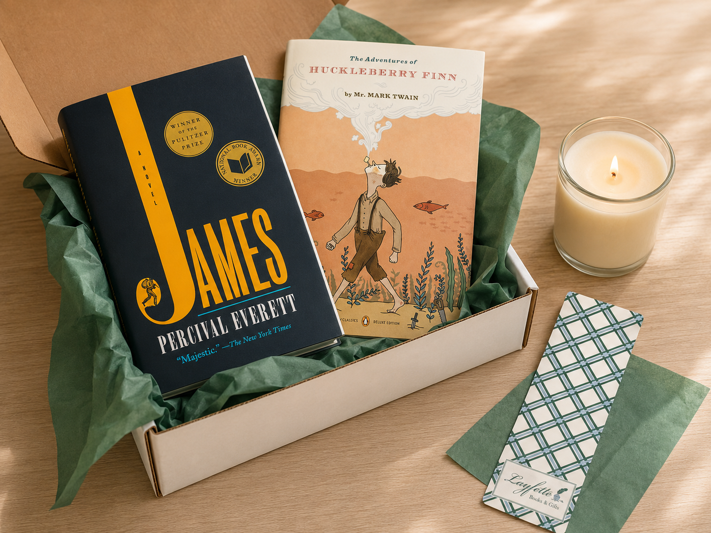 Image of two books and a candle