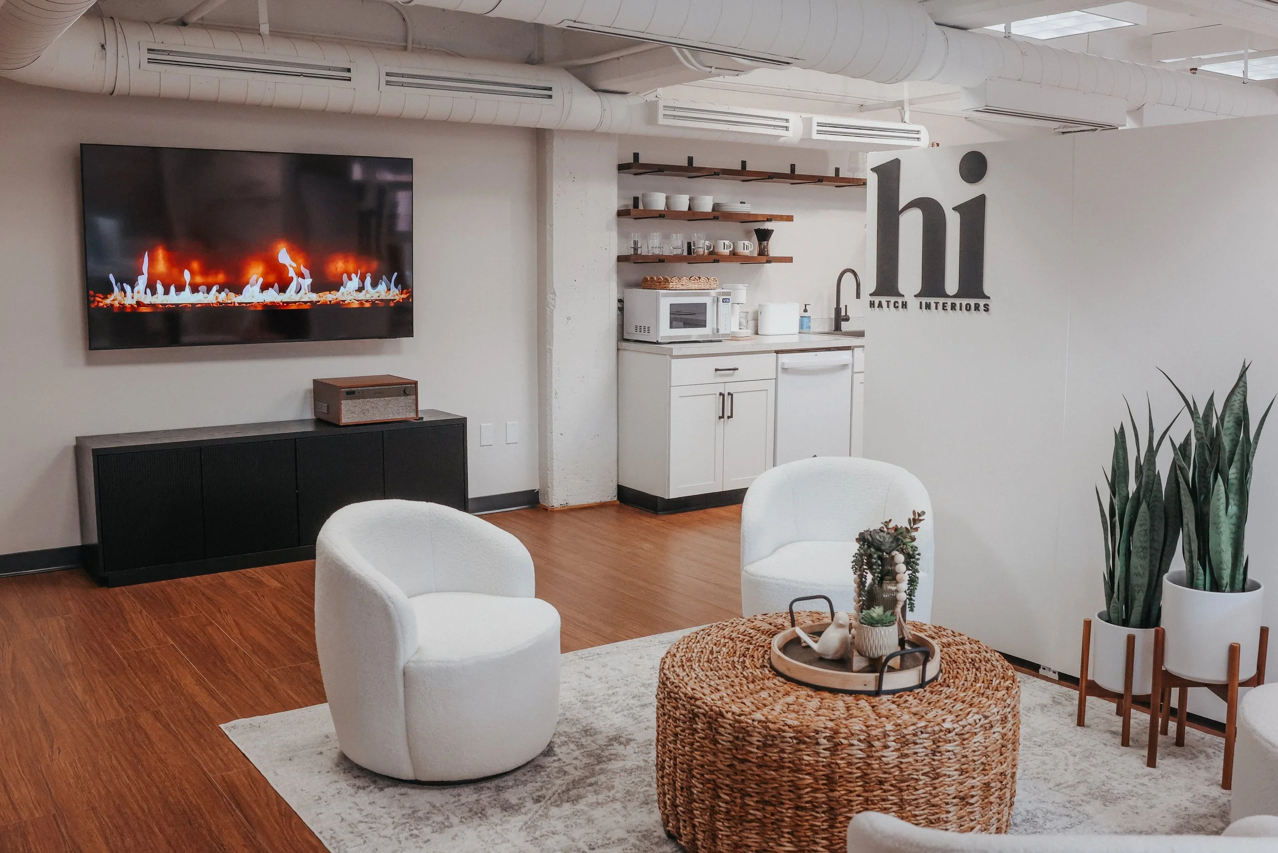 Hatch Interiors waiting area at office