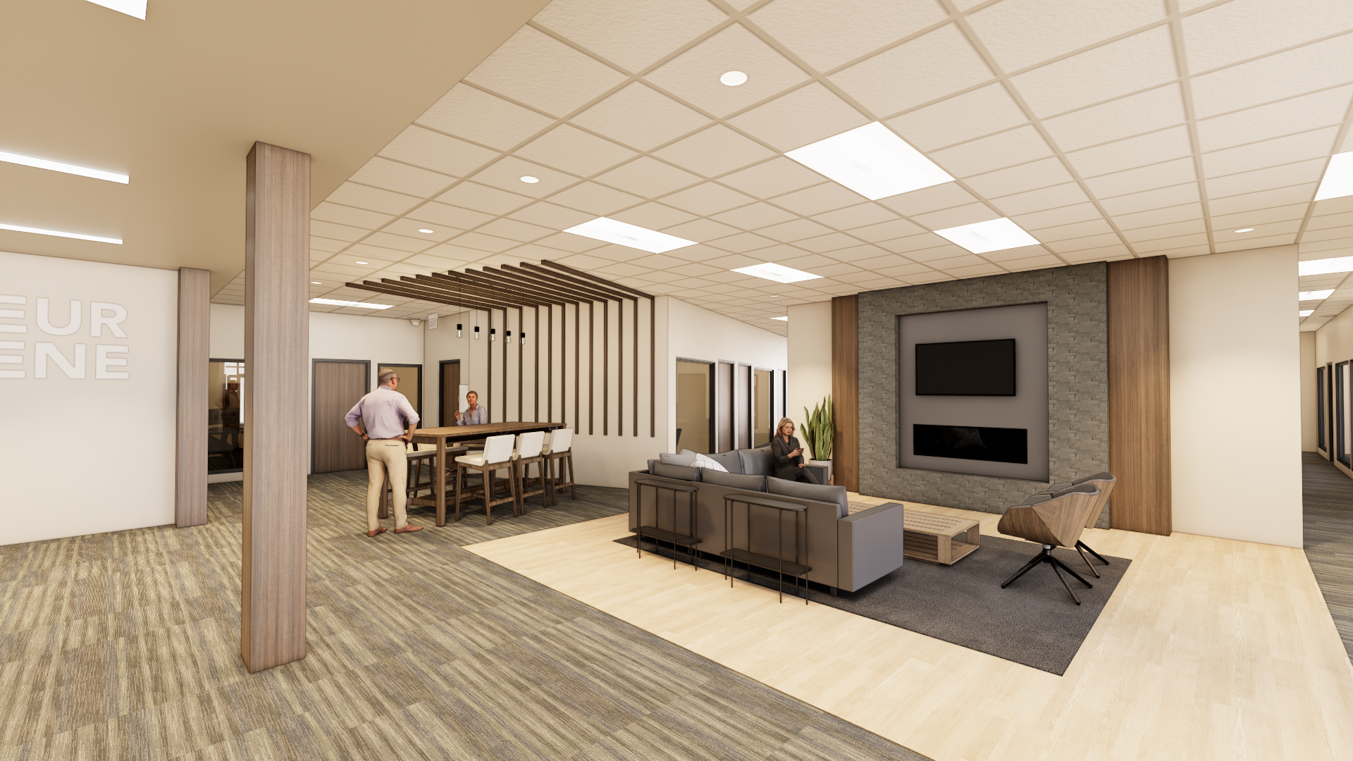 Coeur d’Alene bank branch remodel lobby
