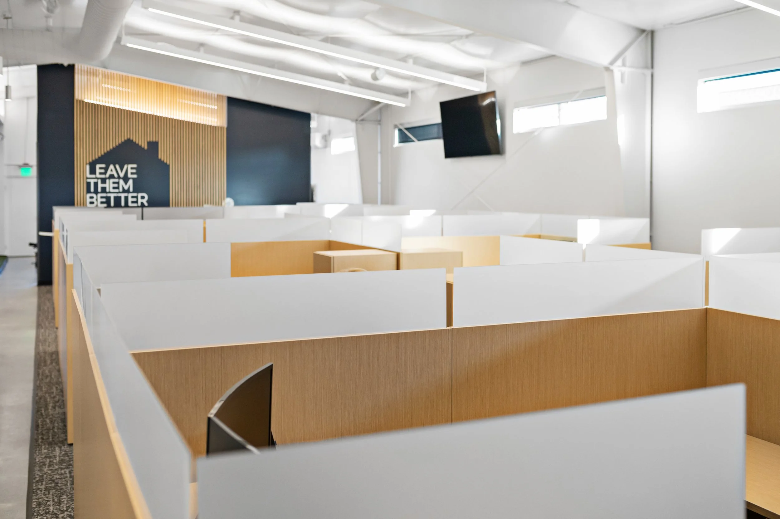 Western Insurance workspace with cubicles