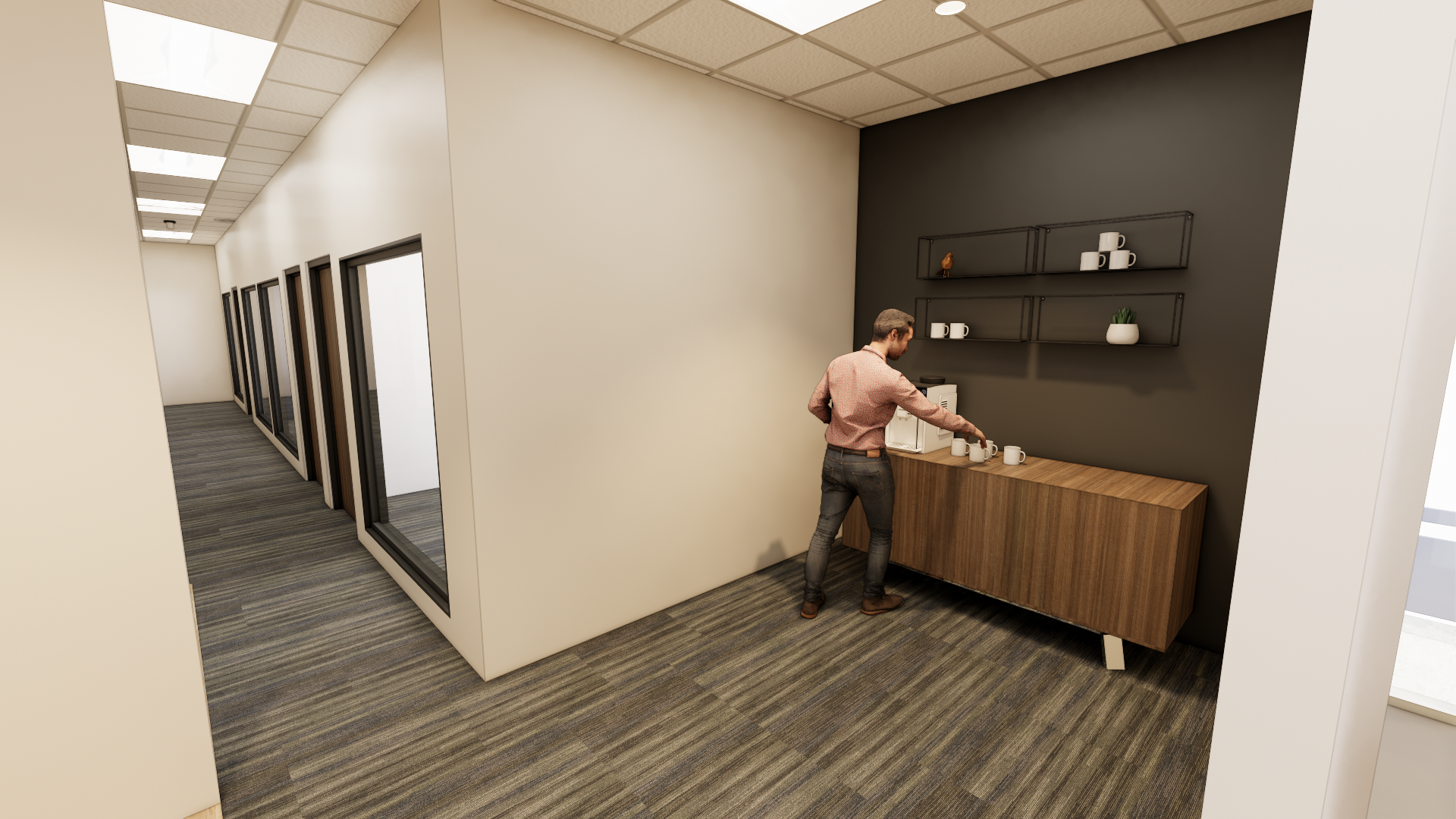 Coeur d’Alene bank branch remodel office space