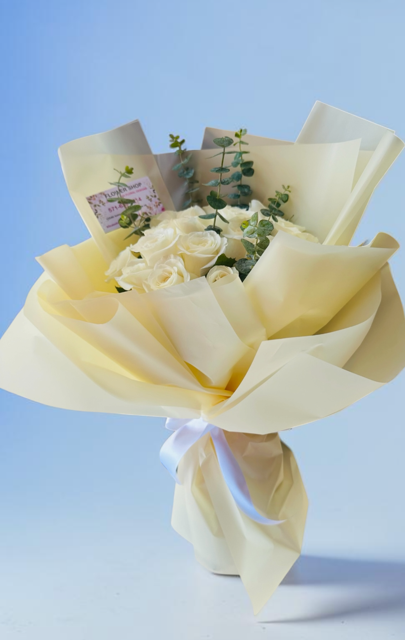 Elegant White Rose Bouquet