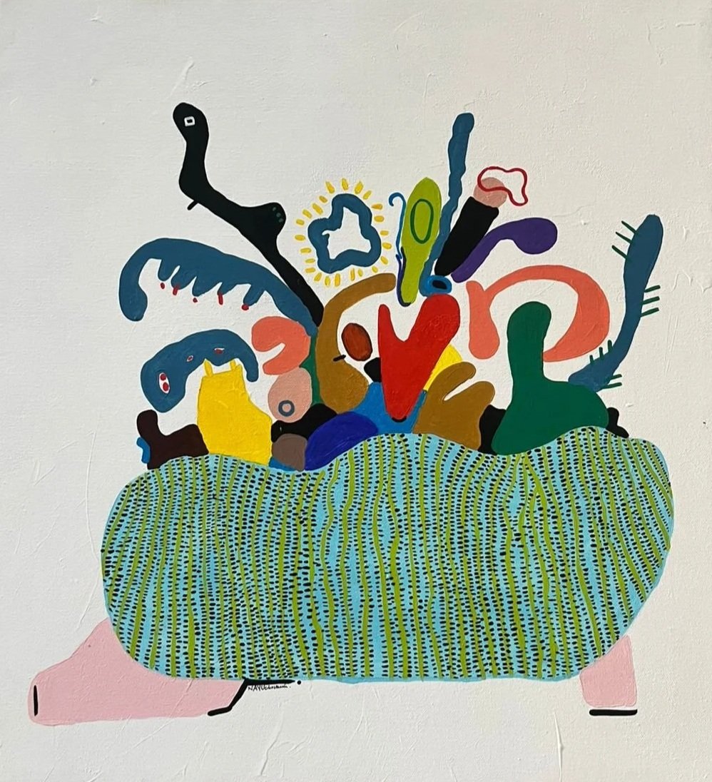 Alegría. 2026. Acrílico sobre canva. 40 x 40 cm