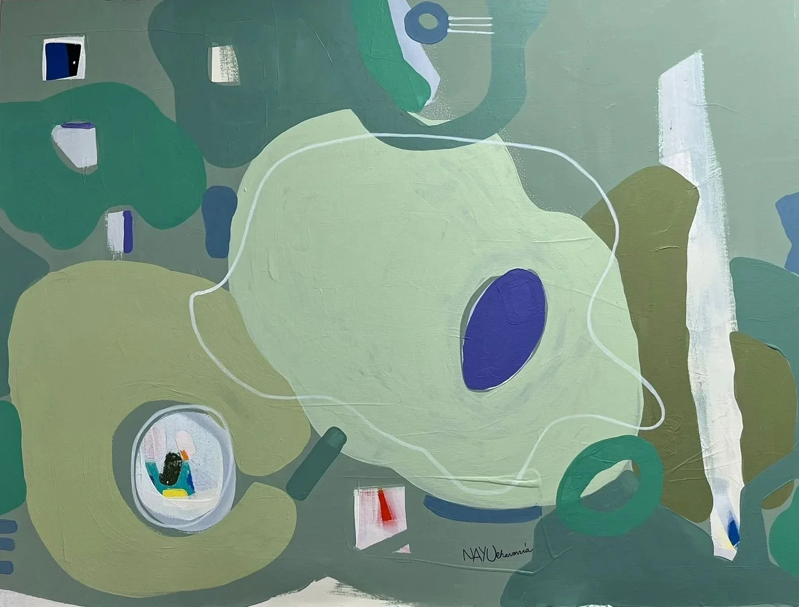 Memorias resonantes. 2025  Acrílico. 60 x 100 cms