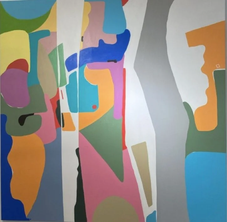 Lo que separa, une. 2021-22. Acrílico. 200 x 200 cm