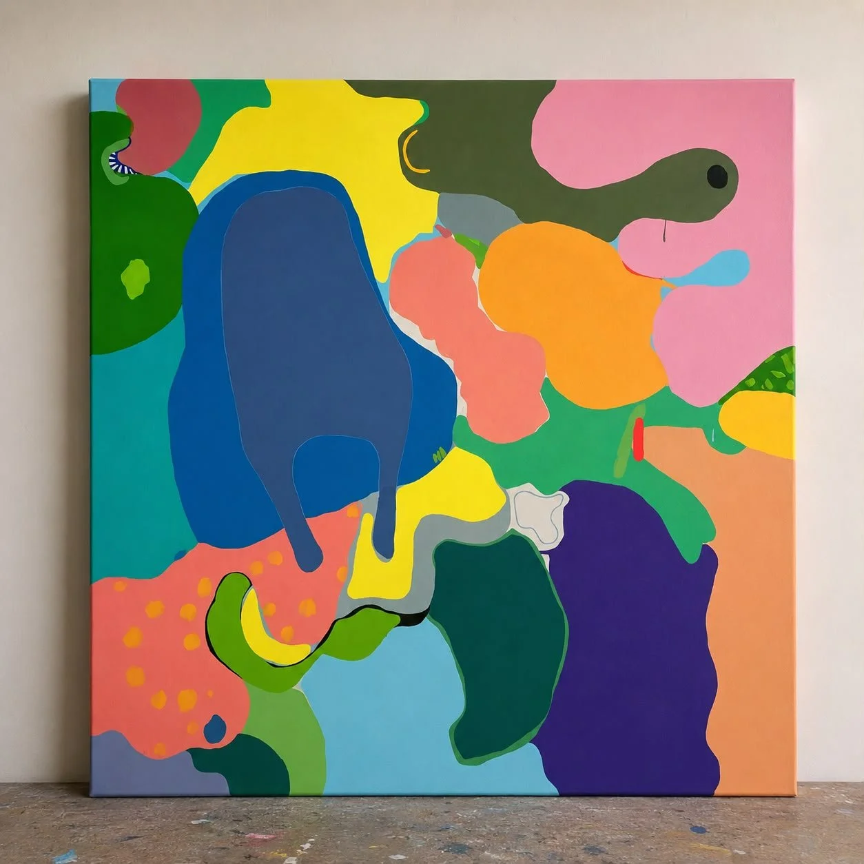 Conga. 2026. Acrílico sobre manta cruda. 140 x 140 cm