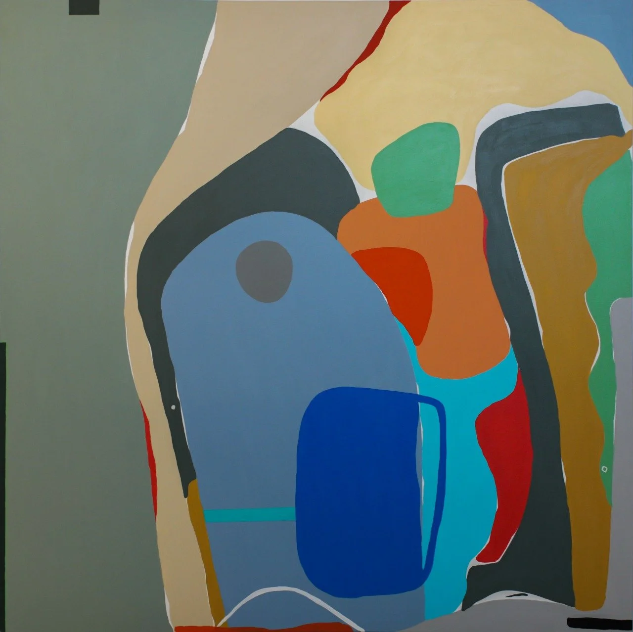 Se abre el telón. 2022. Acrílico. 200 x 200 cm