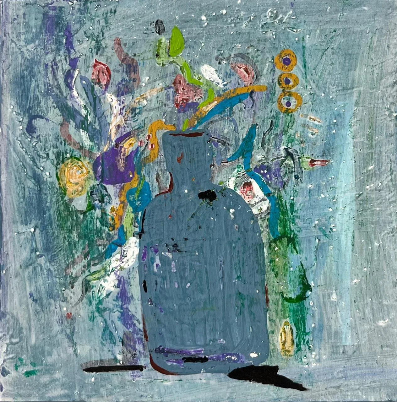 Florecer. 2026. Acrílico sobre canva. 25 x 25 cm