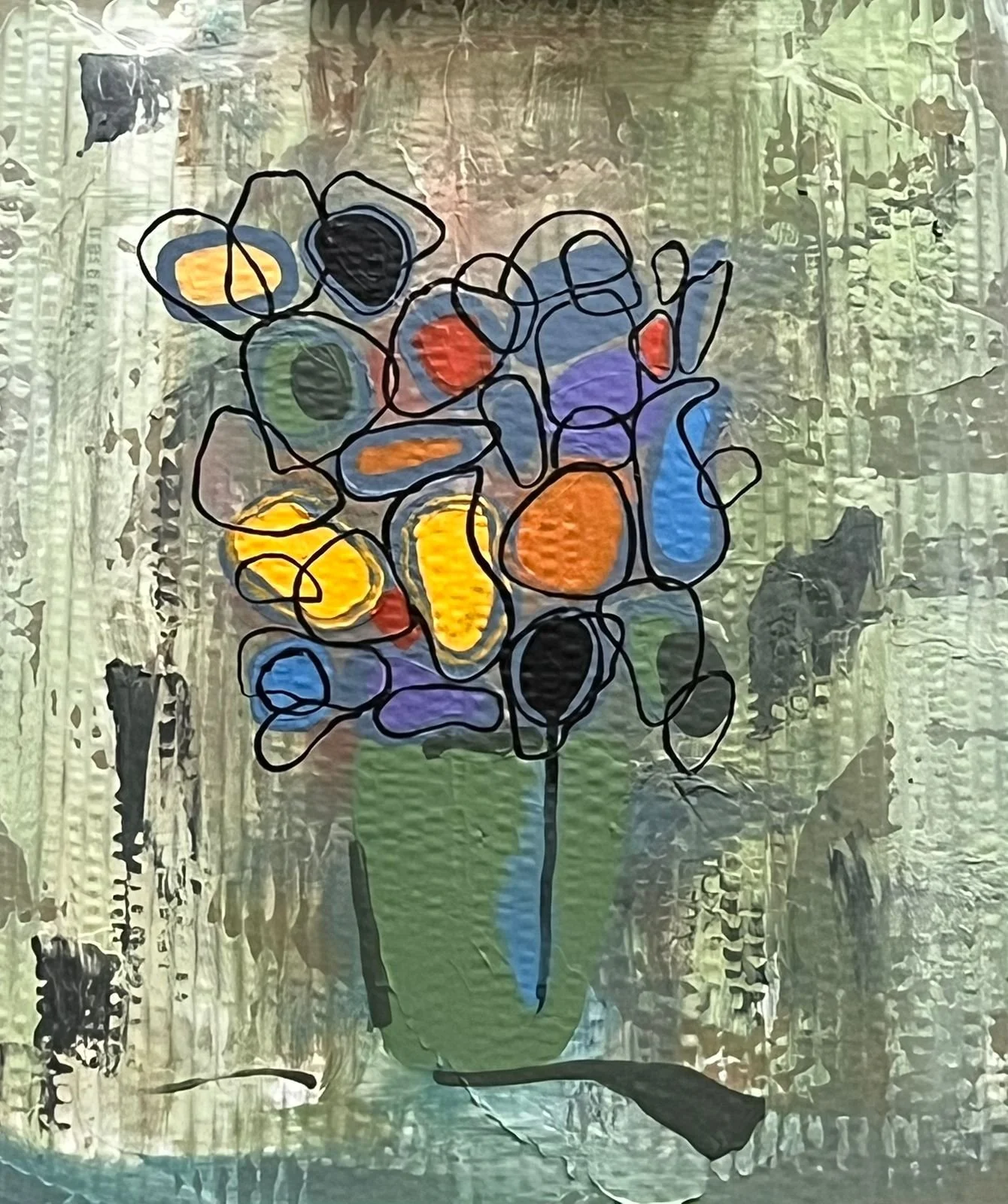 Gráfico. 2026. Mixta sobre cartón. 60 x 40 cm