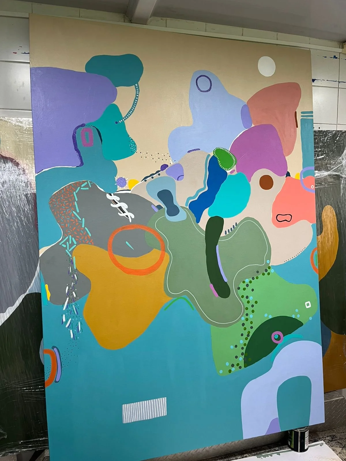 Nuevo jardín. 2024. Acrílico. 200 x 150 cm