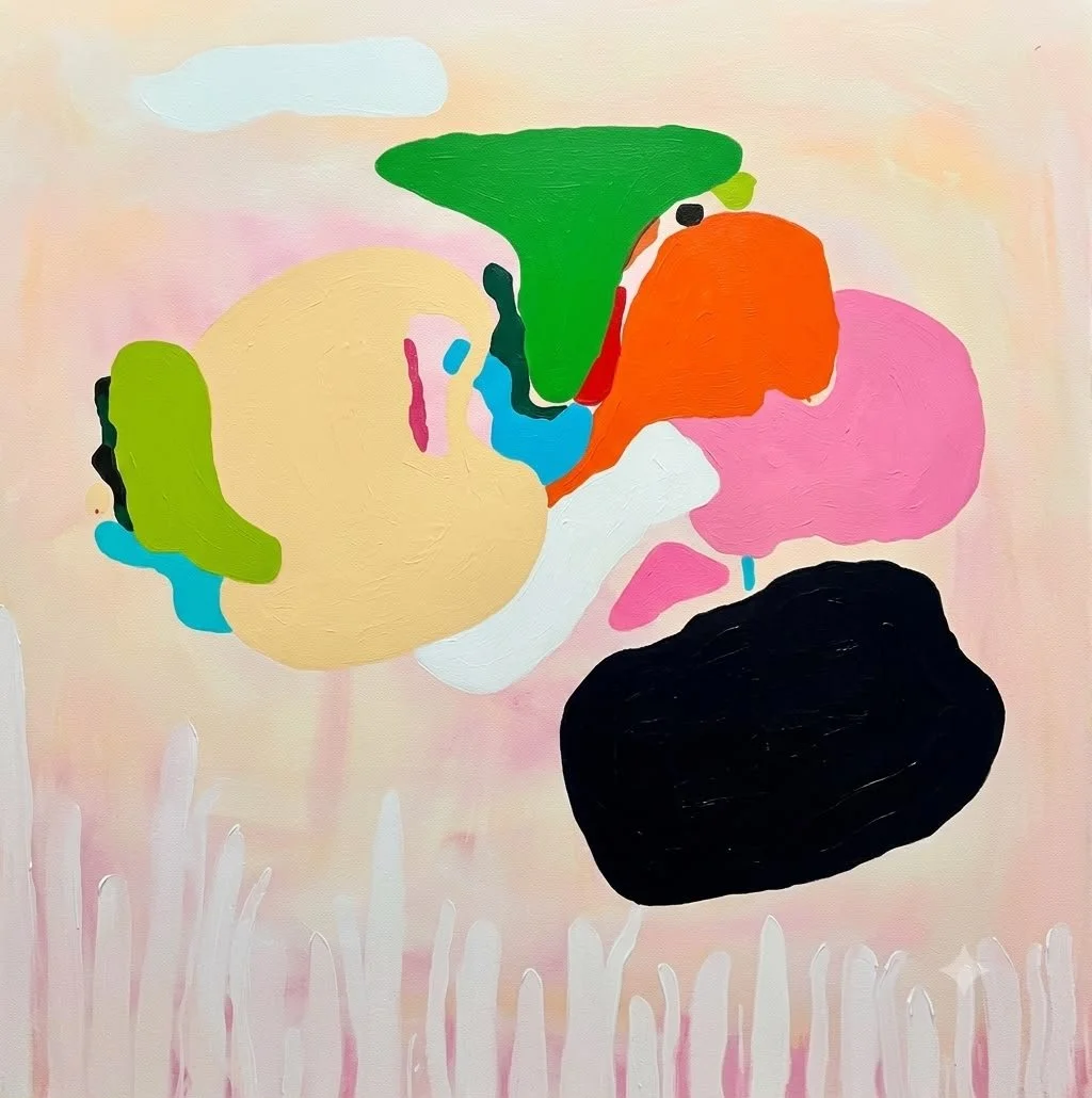 Latencia. 2026. Acrílico sobre lienzo. 140 x 140 cm