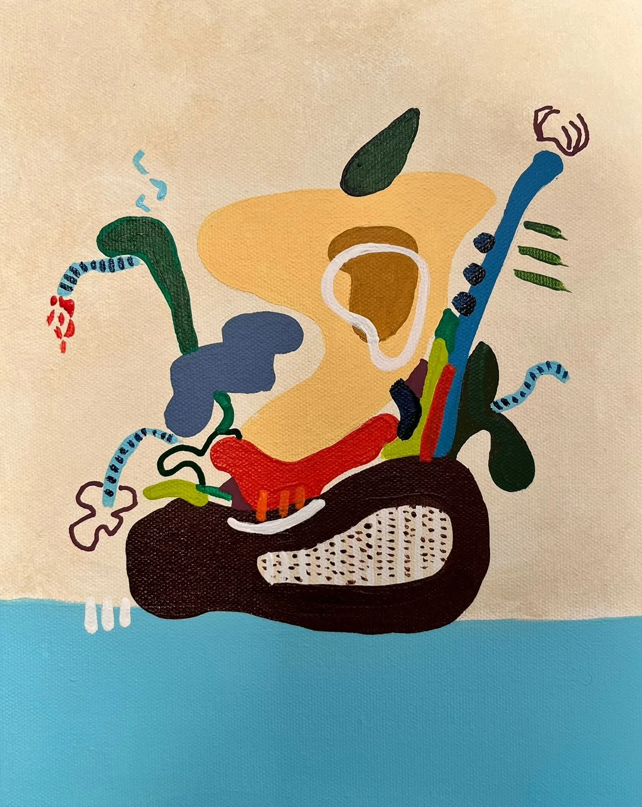 Solidaridad. 2026. Acrílico sobre canva. 40 x 30 cm