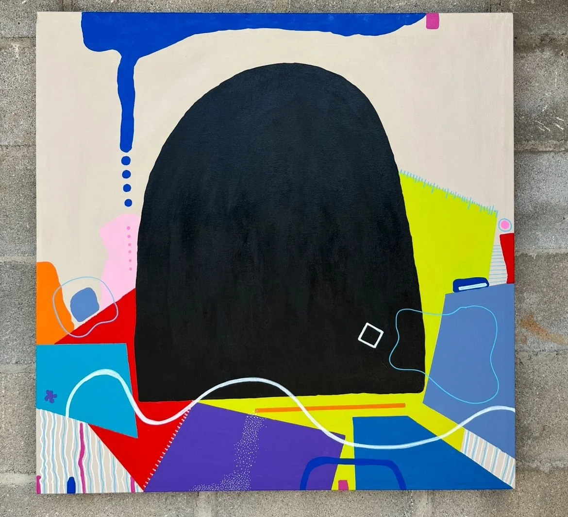 Ventana al anochecer. 2024. Acrílico. 100 x 100 cm