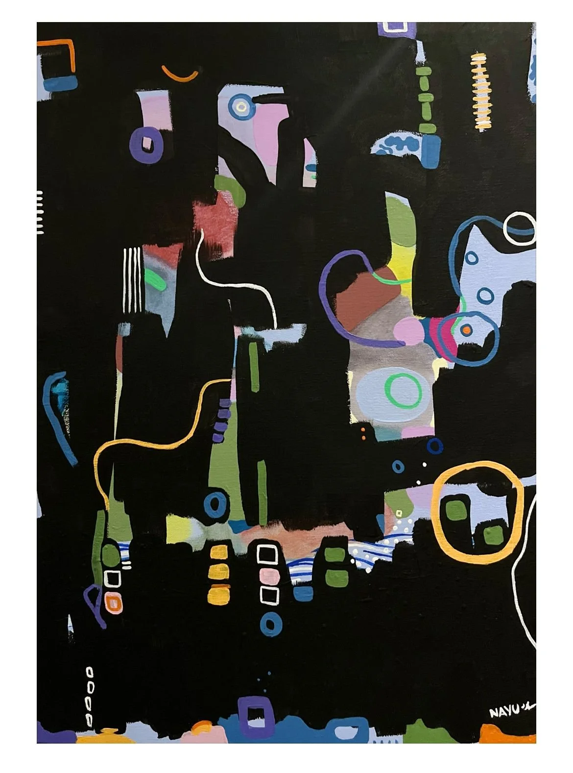 Fragmentos en el tiempo. 2025. Acrílico. 57 x 40 cm
