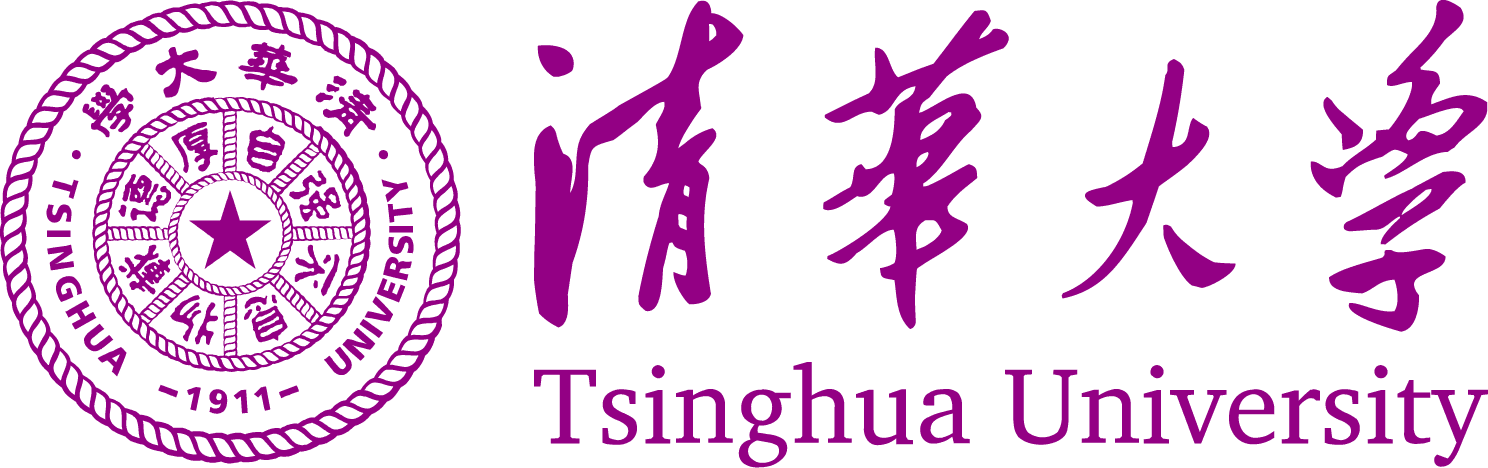 Tsinghua University logo with Chinese characters and text in English and Chinese, featuring a circular emblem with a star at the center.