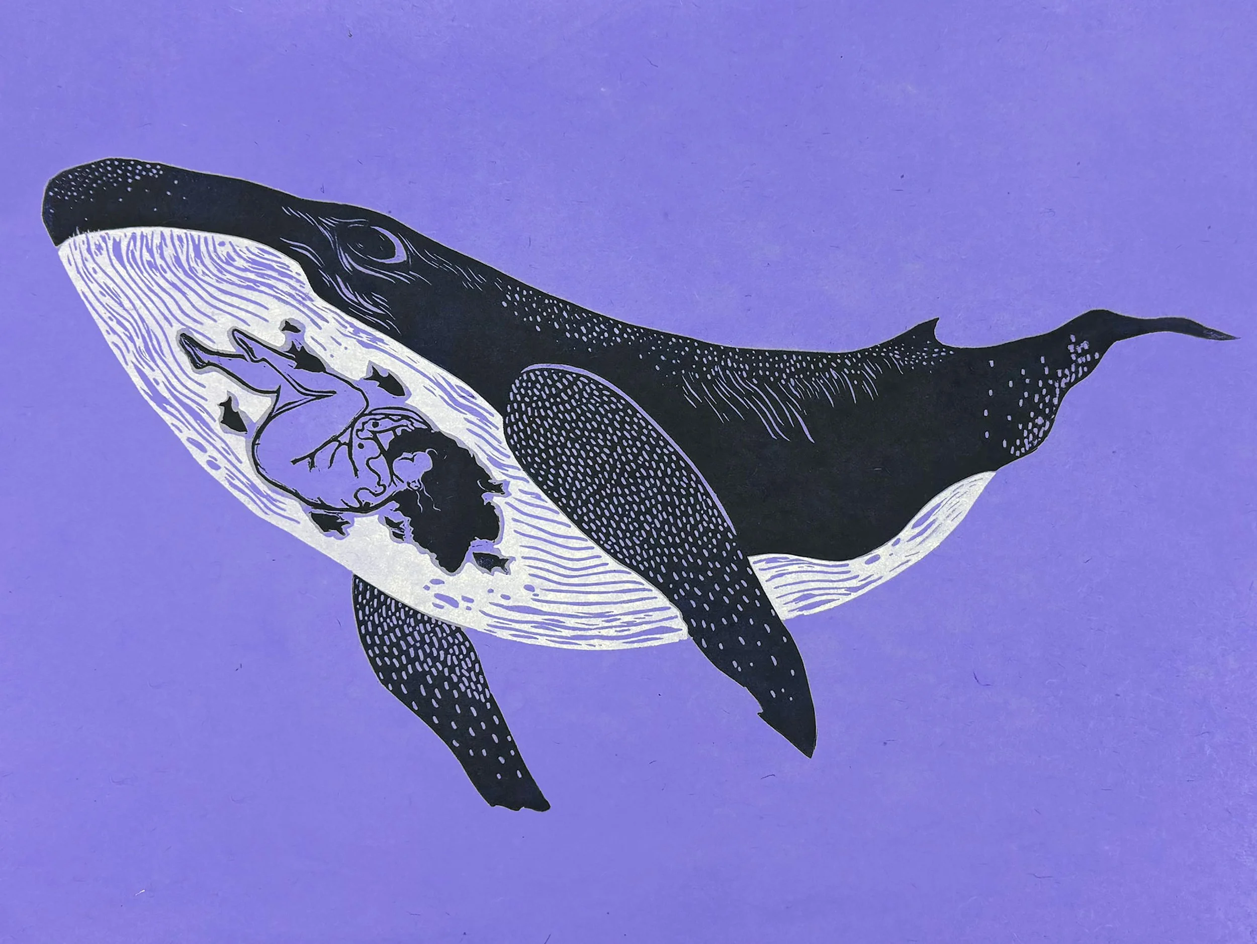 "Self Portrait Inside a Whale" Digital Print