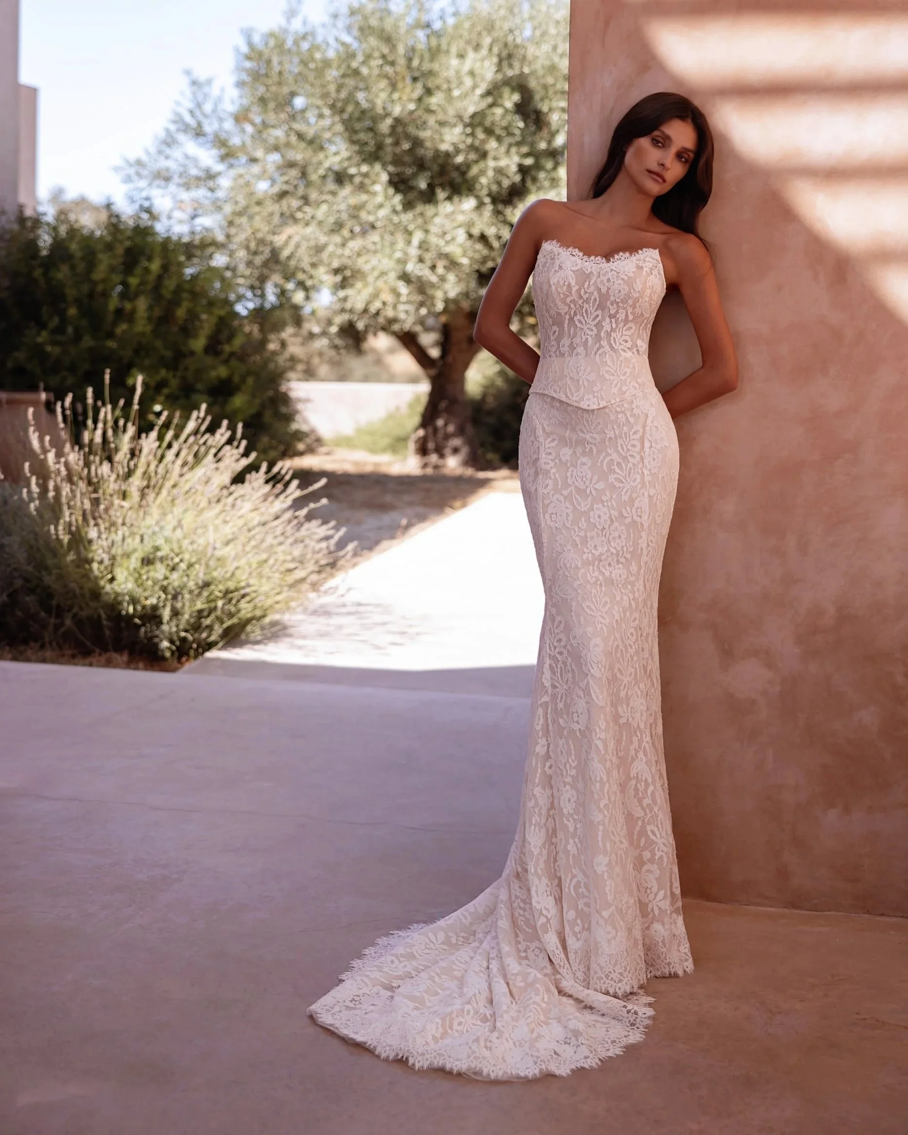 SD-020 – Elena Morar Lace Bridal Separates & Detachable Train