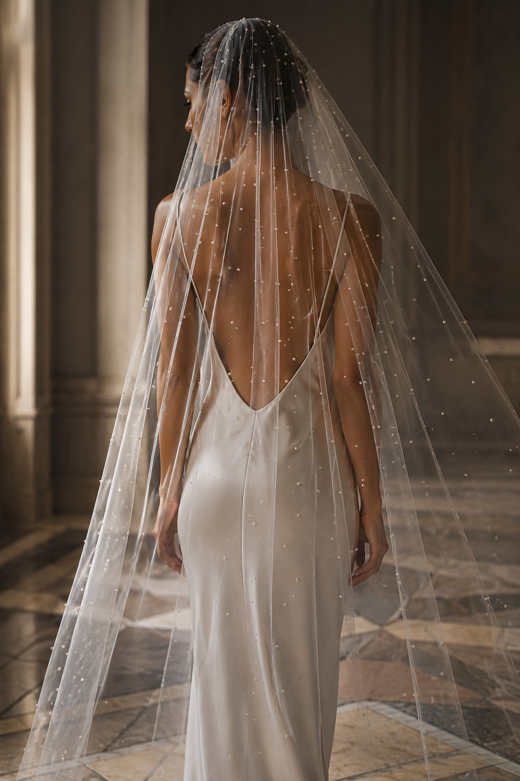 Pearl Bridal Veil – Laima Bridal