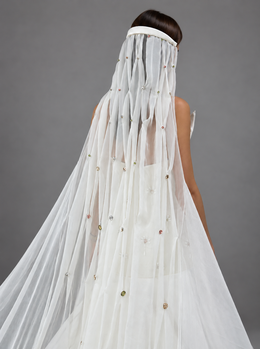 Illusion Jewelled Bridal Veil by Rara Avis