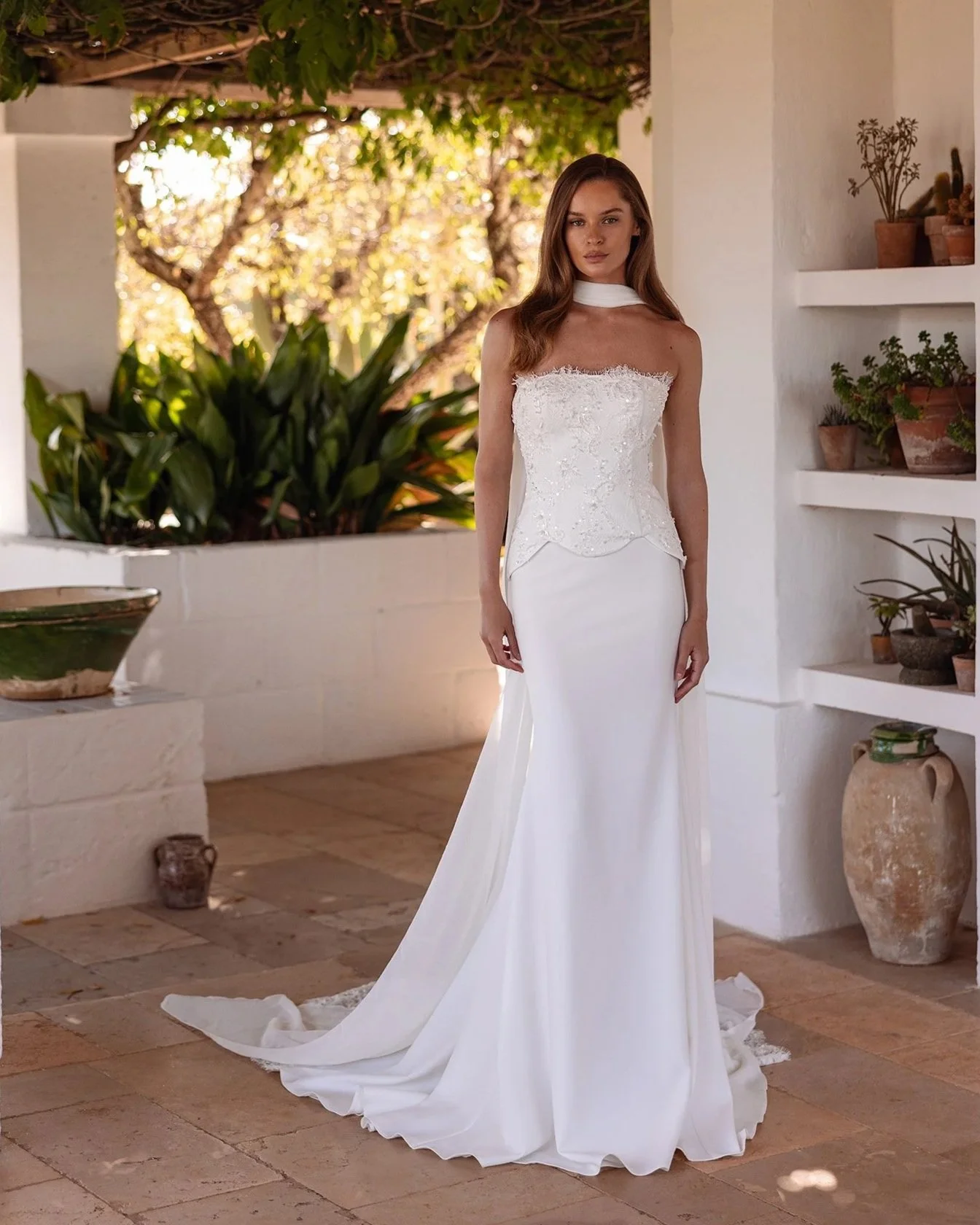 5822 – Maria Anette Timeless Embellished Bridal Separates & Scarf
