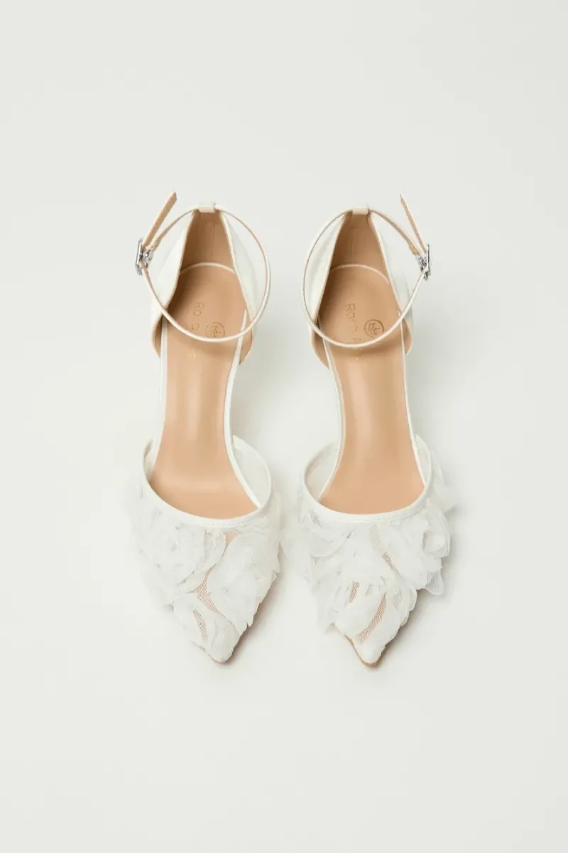 RS 099 – Rara Avis 3D Floral Ankle-Strap Bridal Shoes