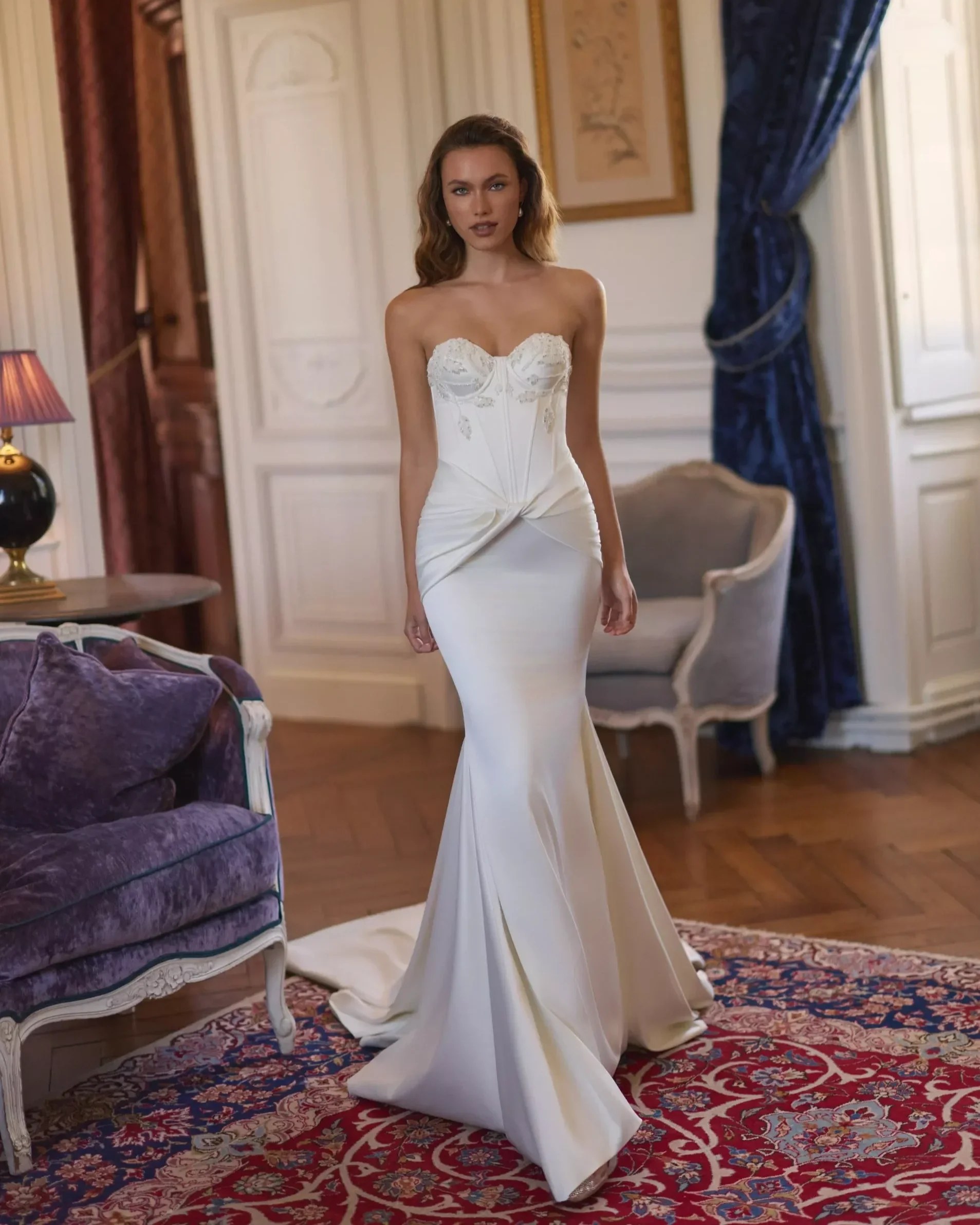 VL-042 – Elena Morar Embellished Corset Mermaid Wedding Dress