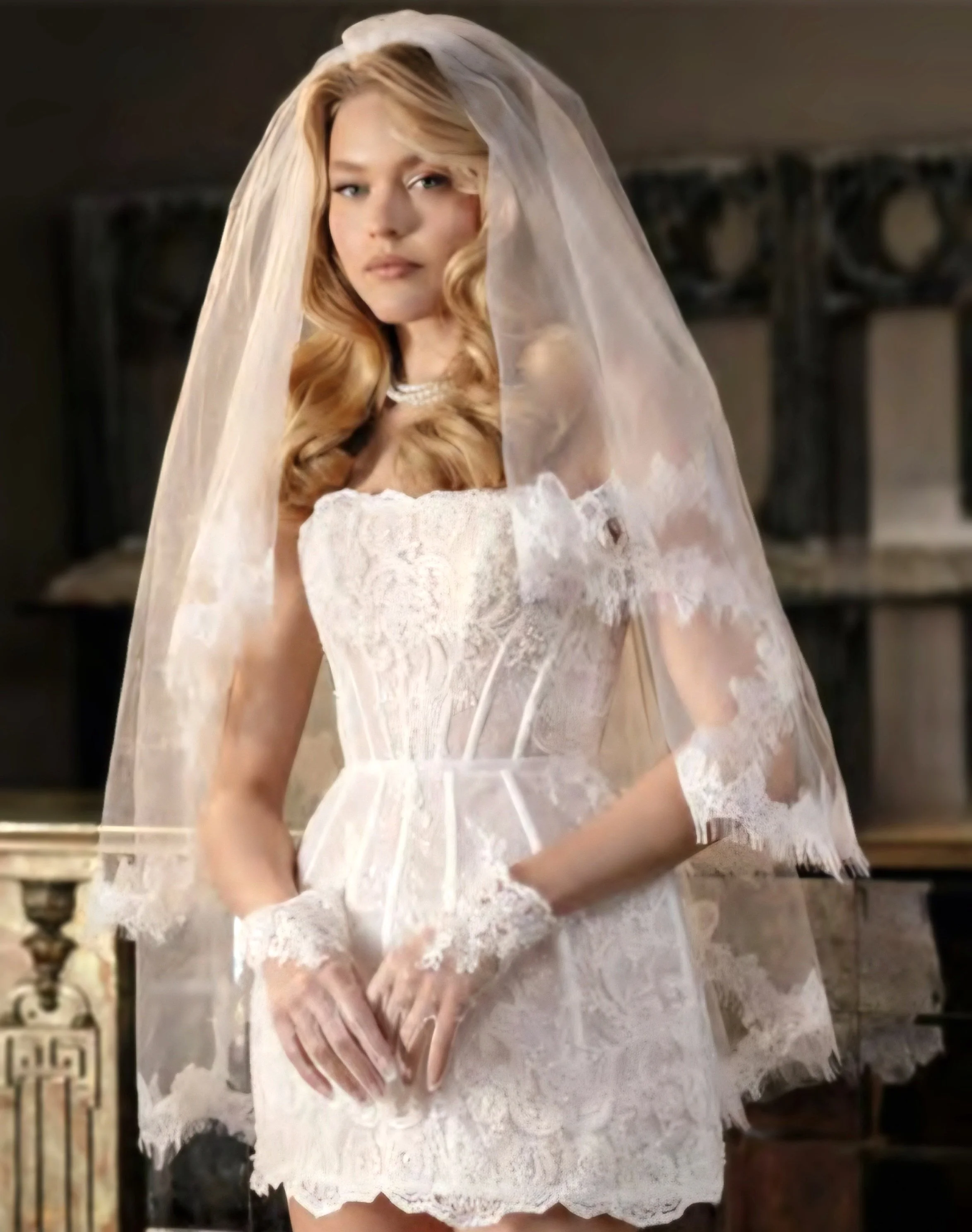 Rara Avis Double-layer Bridal Veil